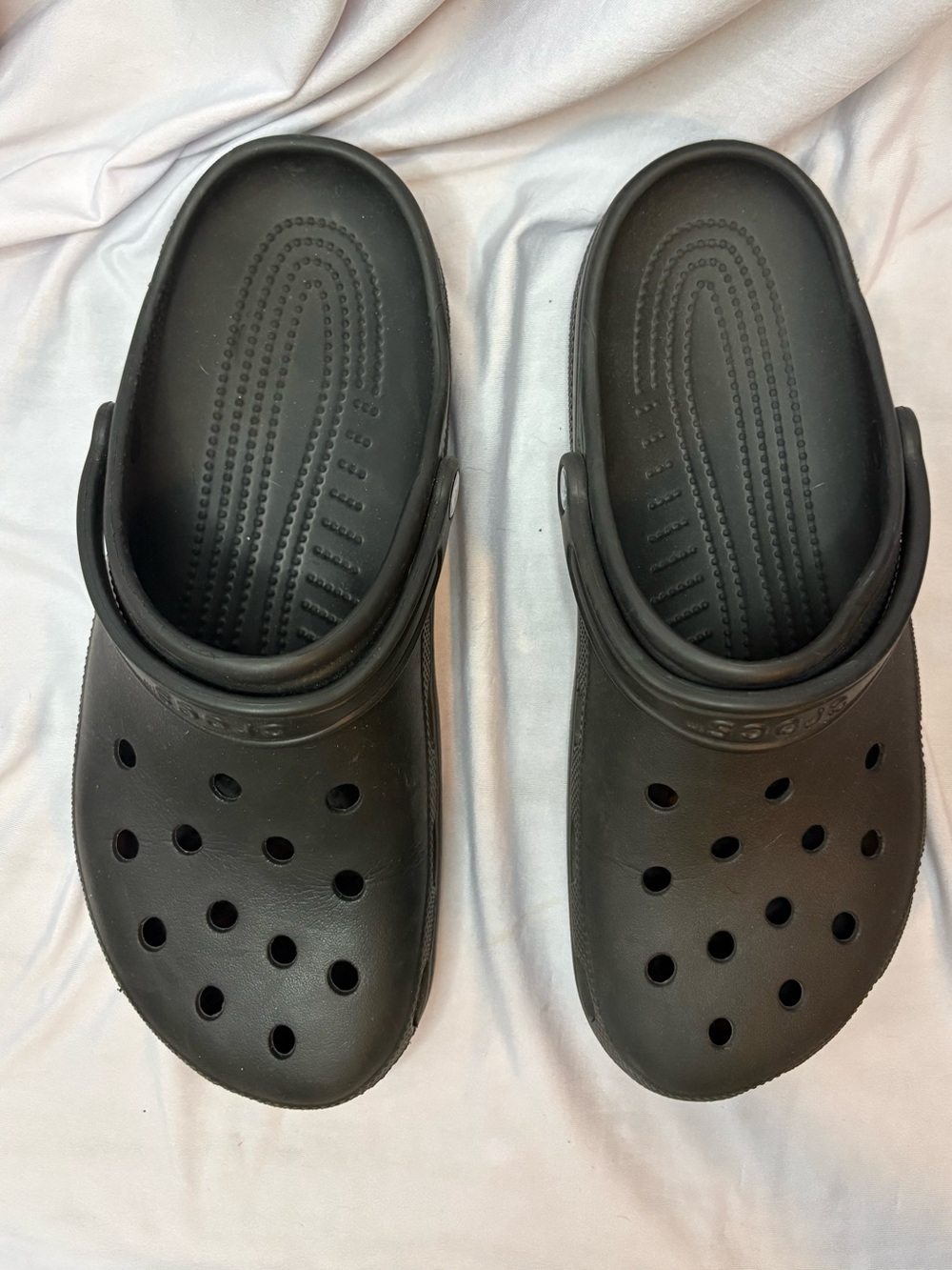 Classic Black Crocs Slip-Ons